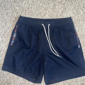 Wowie Mens Athletic Swim Shorts Navy Aztec Woven  Size Medoum EUC